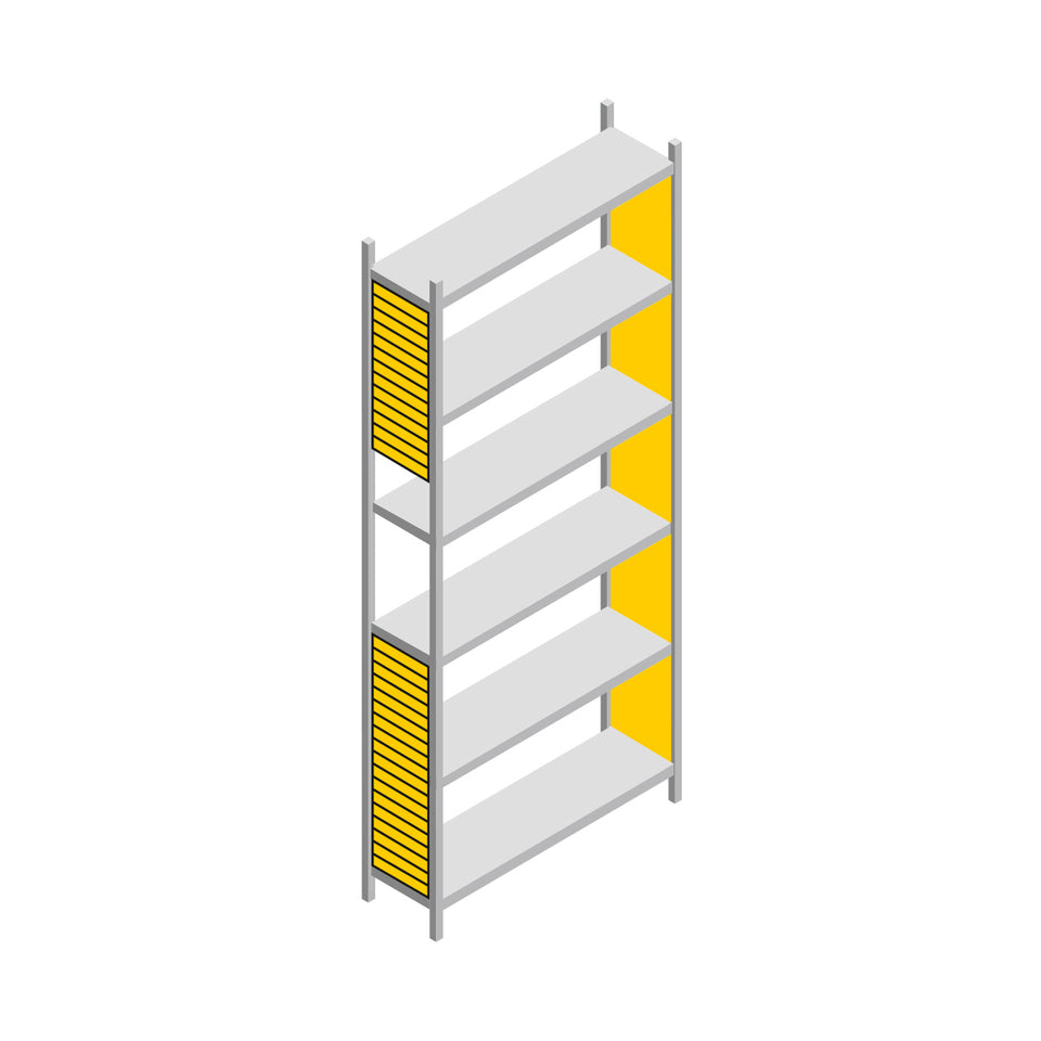 Stützenfüllung farblackiert Universal 40 cm. Tiefe - Regale Hamburg